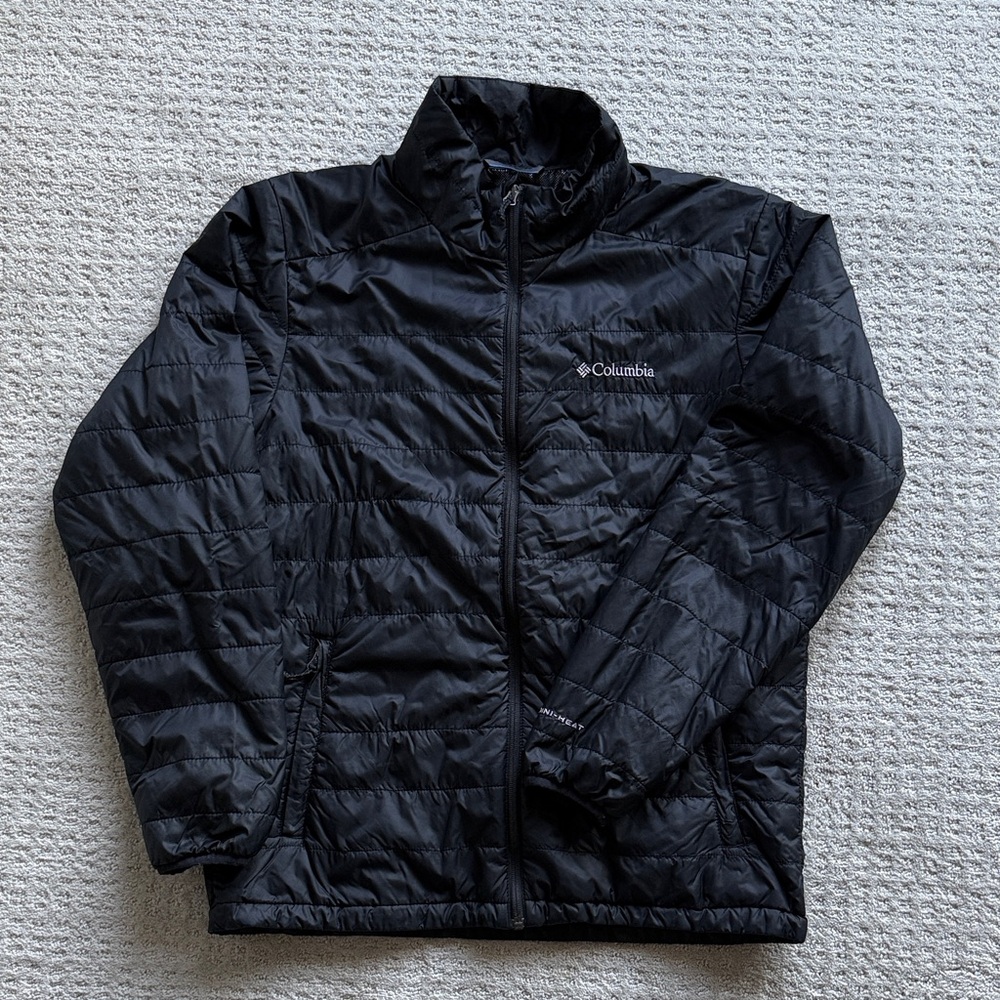 Columbia men’s medium black Quilted Omni heat puffer Jacket